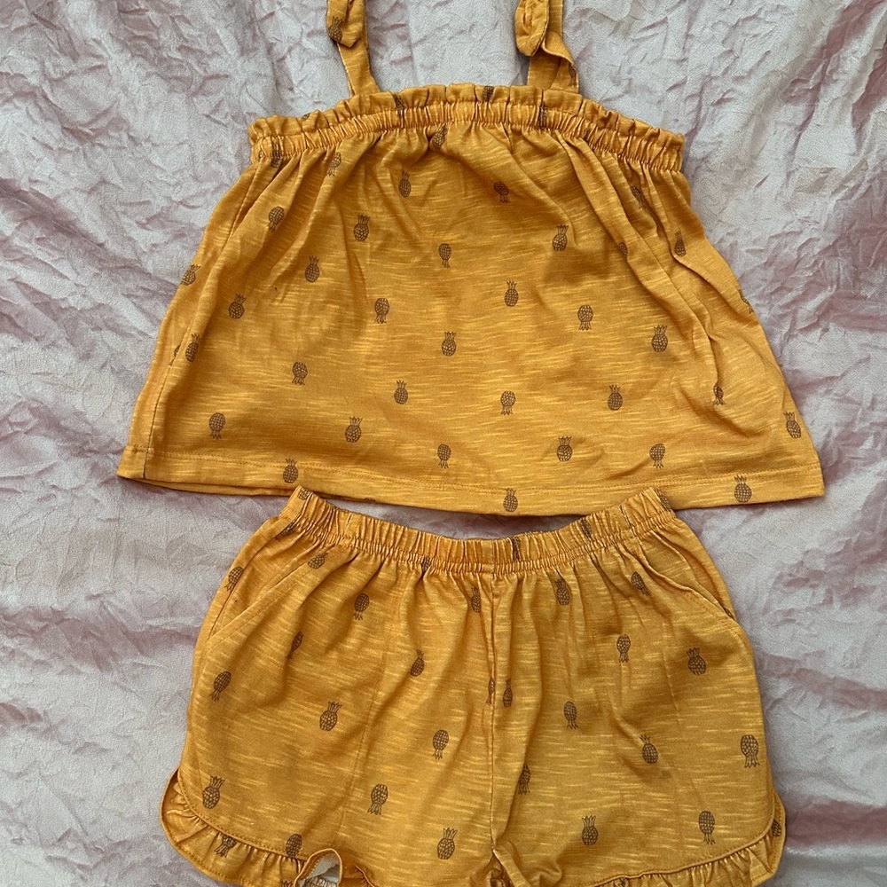 Carter's Yellow and Brown Kids Matching Set
